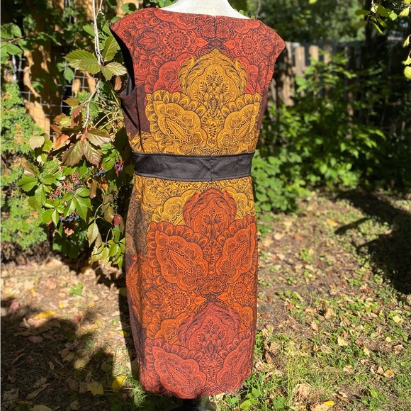 London Times Fitted Fall Dress Size 14 - Picture 4 of 5